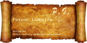 Petrov Izabella névjegykártya